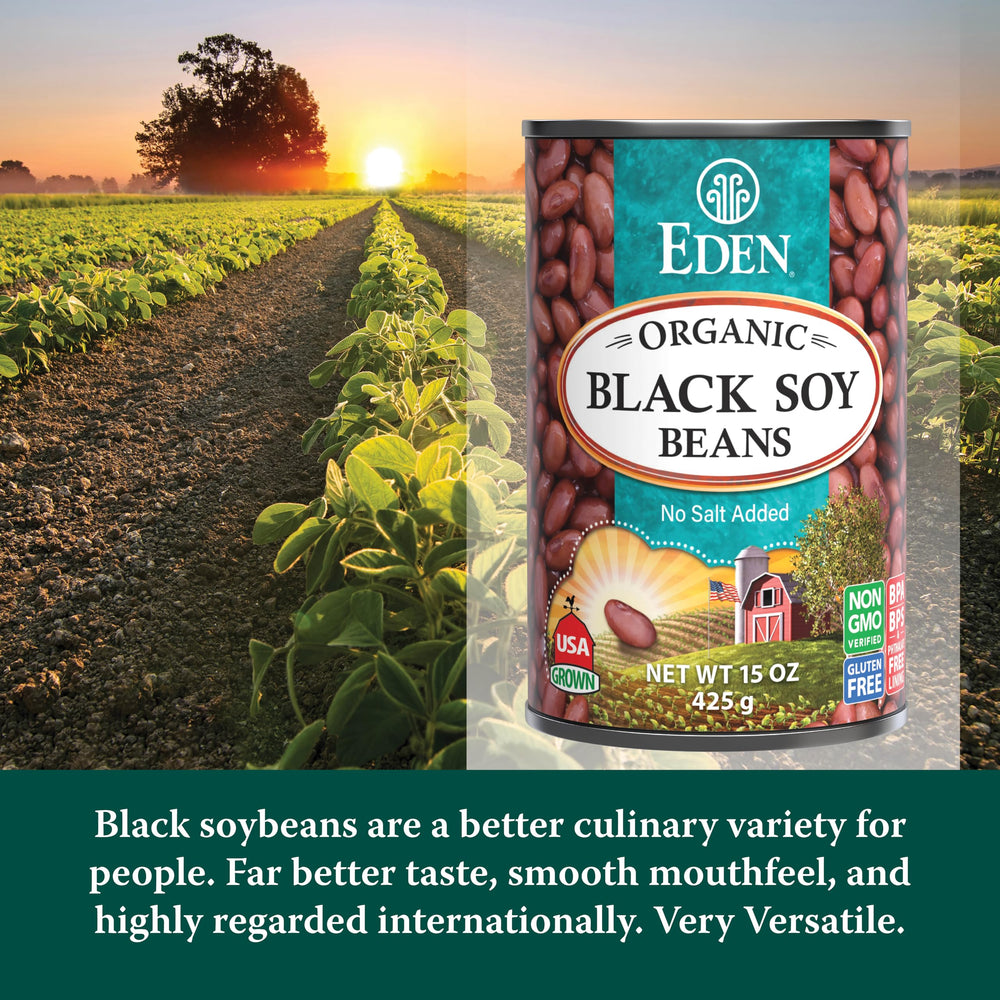Eden Black Soybeans served on platter for vegan meals