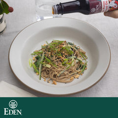 Close-up of 100% buckwheat flour used in Eden soba.