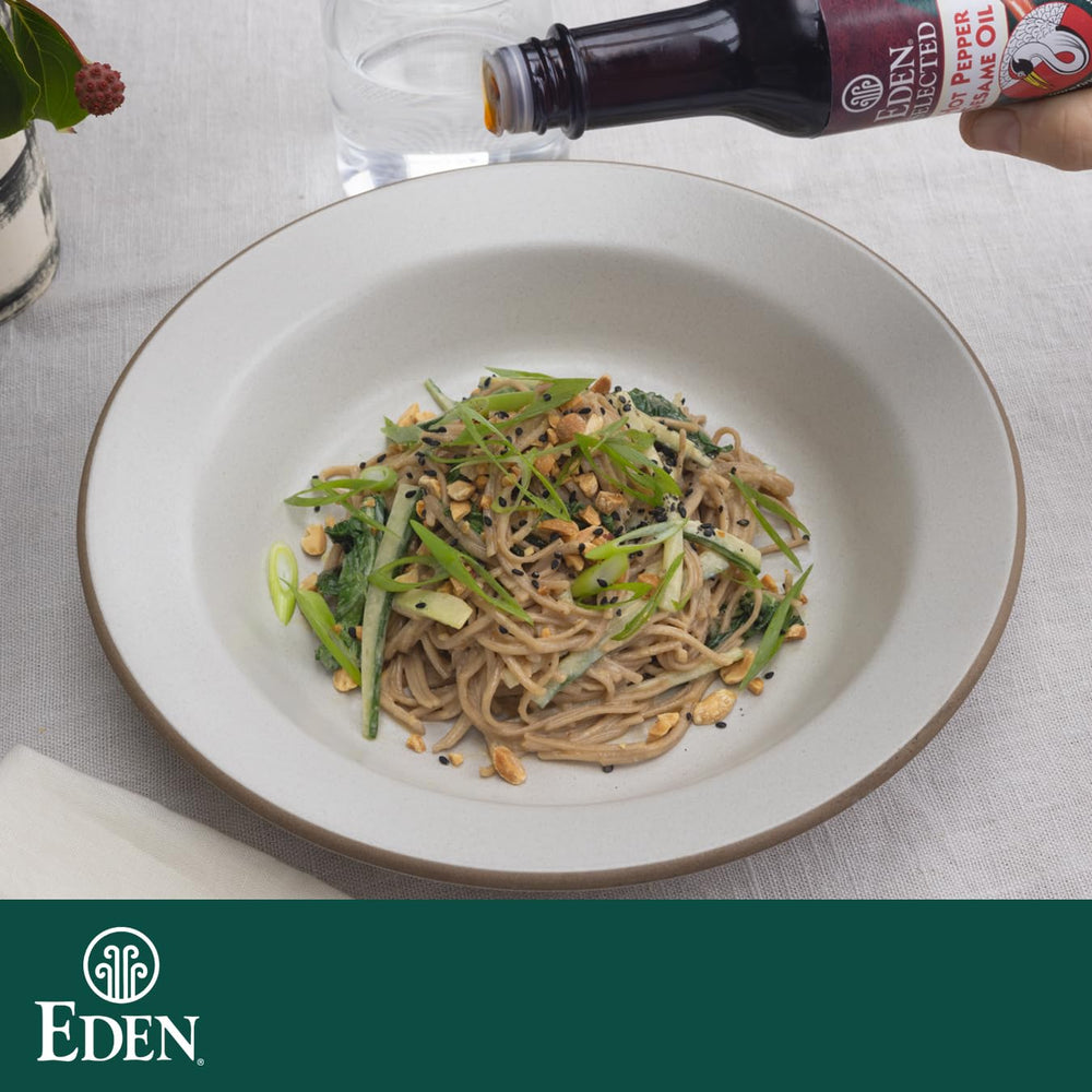 Eden soba served cold with veggies, ready-to-serve refreshing salad.