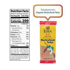 Eden buckwheat soba flour close-up, ready for wholesome gluten-free meals.