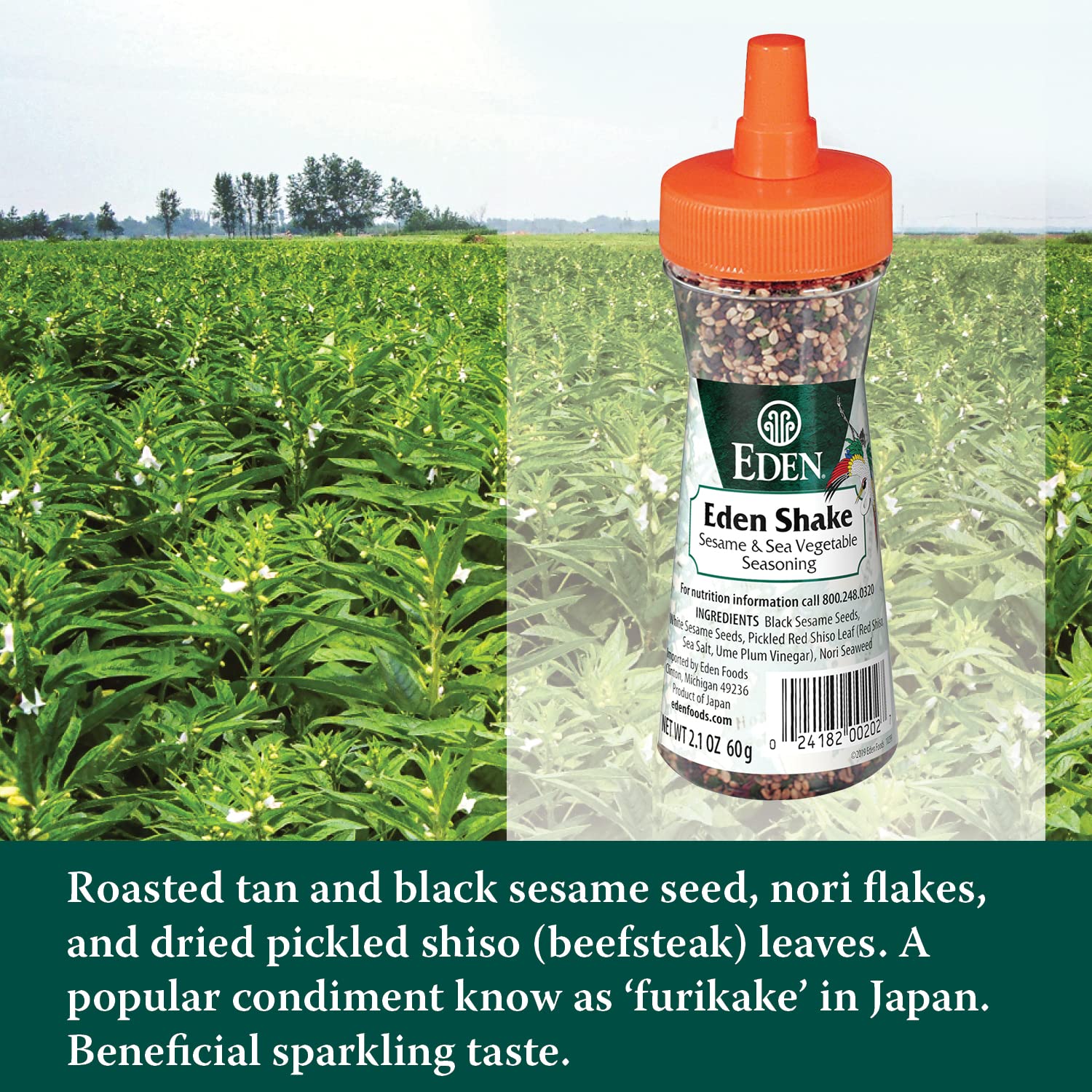 Eden Furikake Shake dressed salad bowl, adds a tasty finishing touch