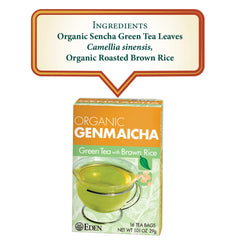 Eden Genmaicha steeping cup releasing warm, inviting aroma.
