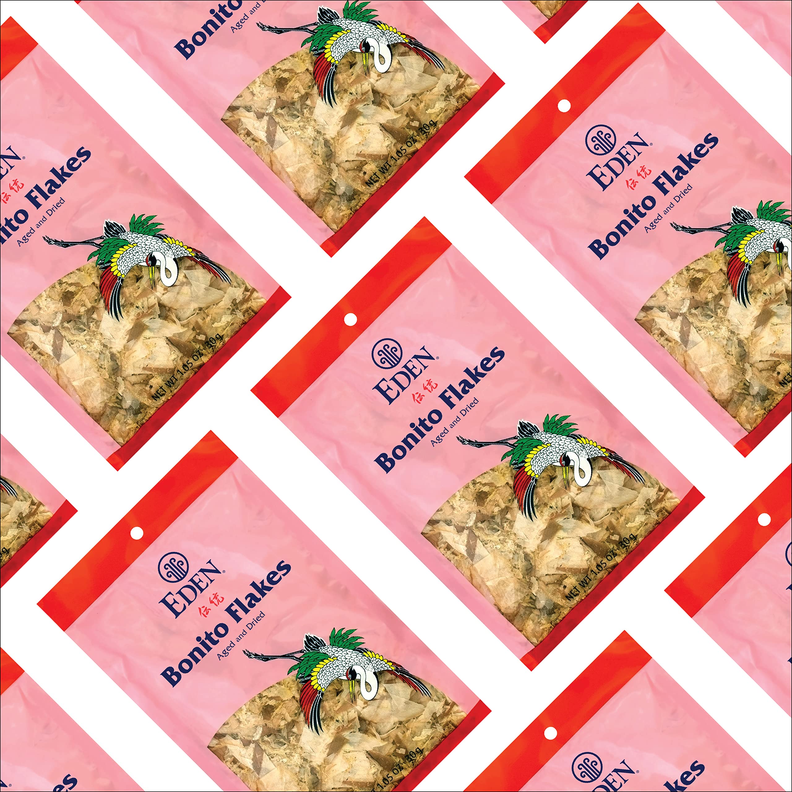 Eden hardwood-smoked bonito flakes add depth and aroma.