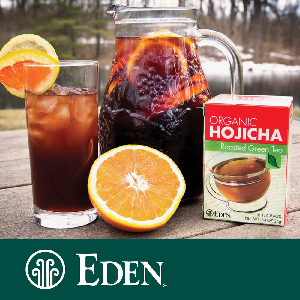 Eden Hojicha roasted aroma evokes cozy afternoon ritual.