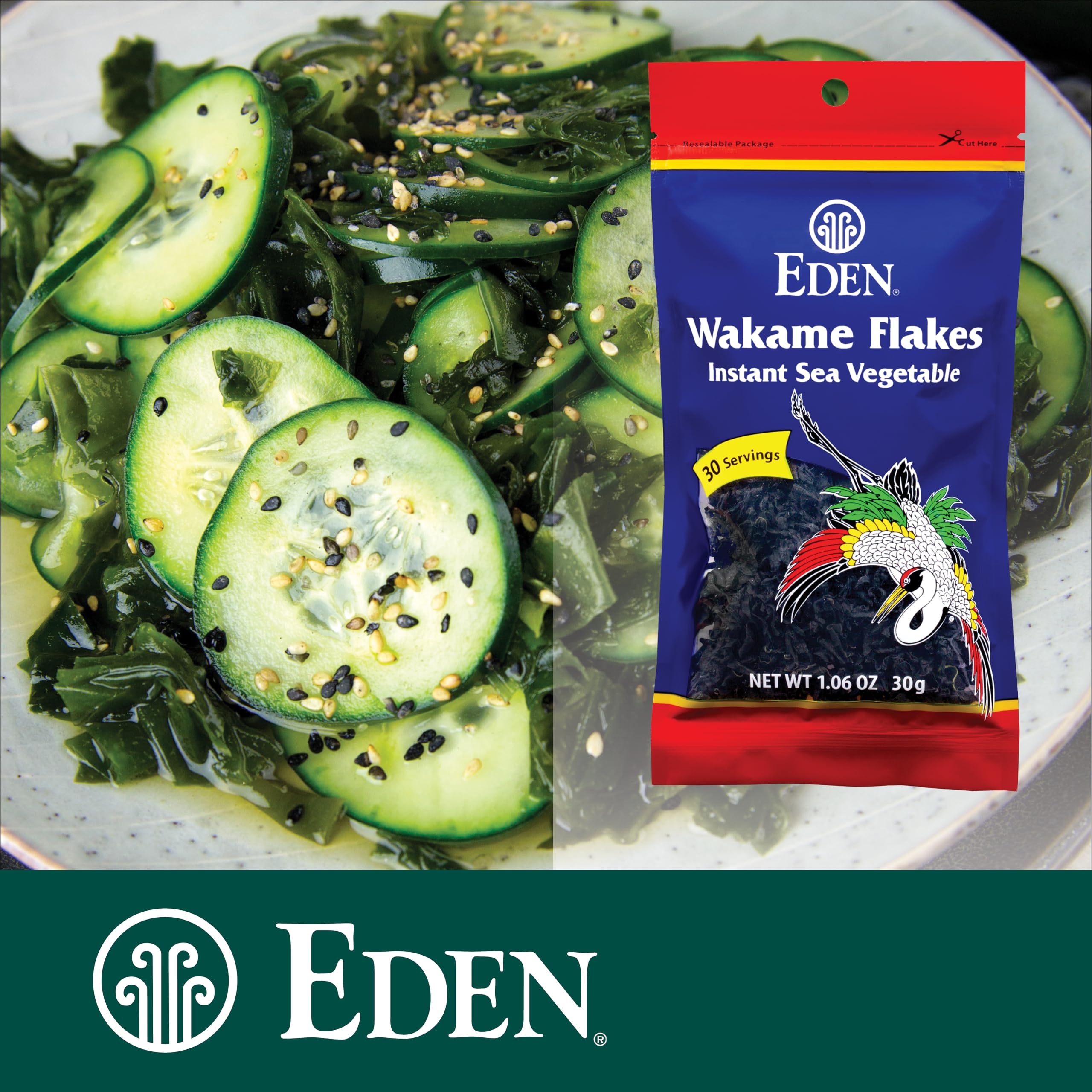 Eden Instant Wakame Flakes sun dried method preserving texture