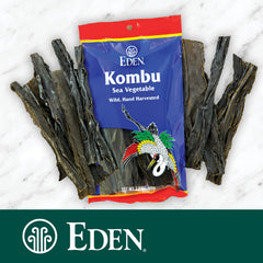Eden Kombu soaking to rehydrate preparing for soups or stews