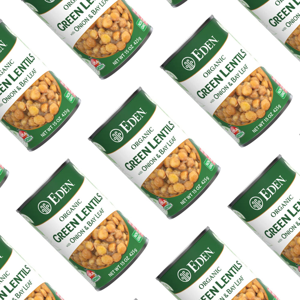 Eden lentils with onion and bay leaf aroma paired with whole grains.