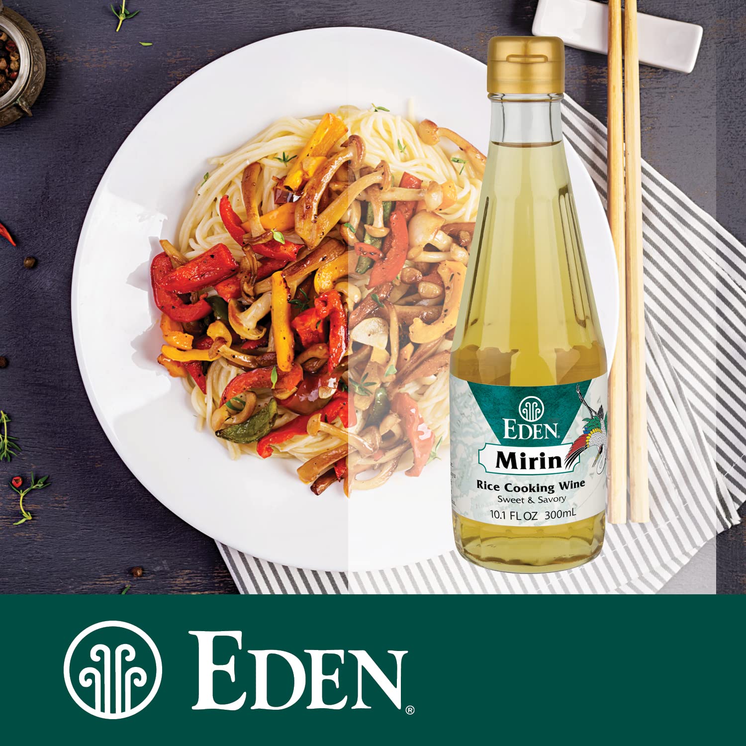 Eden Mirin cedar-keg brew note suggests traditional craftsmanship behind the flavor.