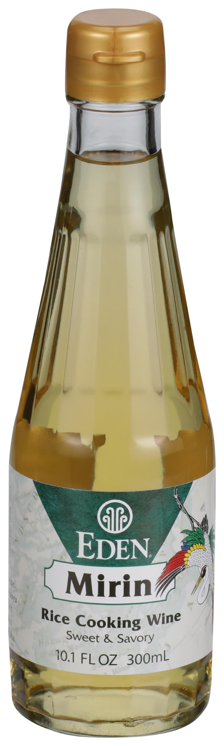 Eden Mirin organic rice origin label communicates premium, whole-grain base for broths.