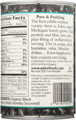 Non-GMO, gluten-free Eden black soybeans fit vegan and kosher meals.