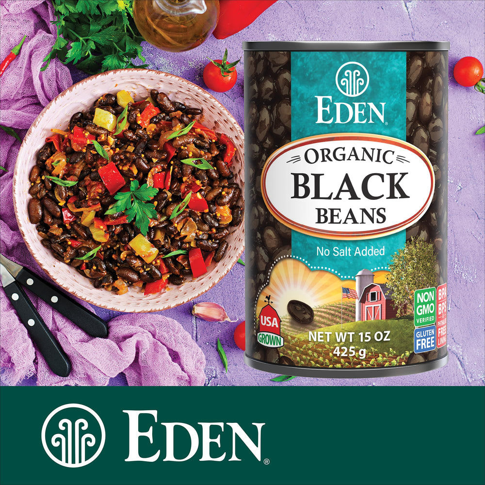Kitchens scenes featuring Eden beans as pantry staple for weeknight dinners