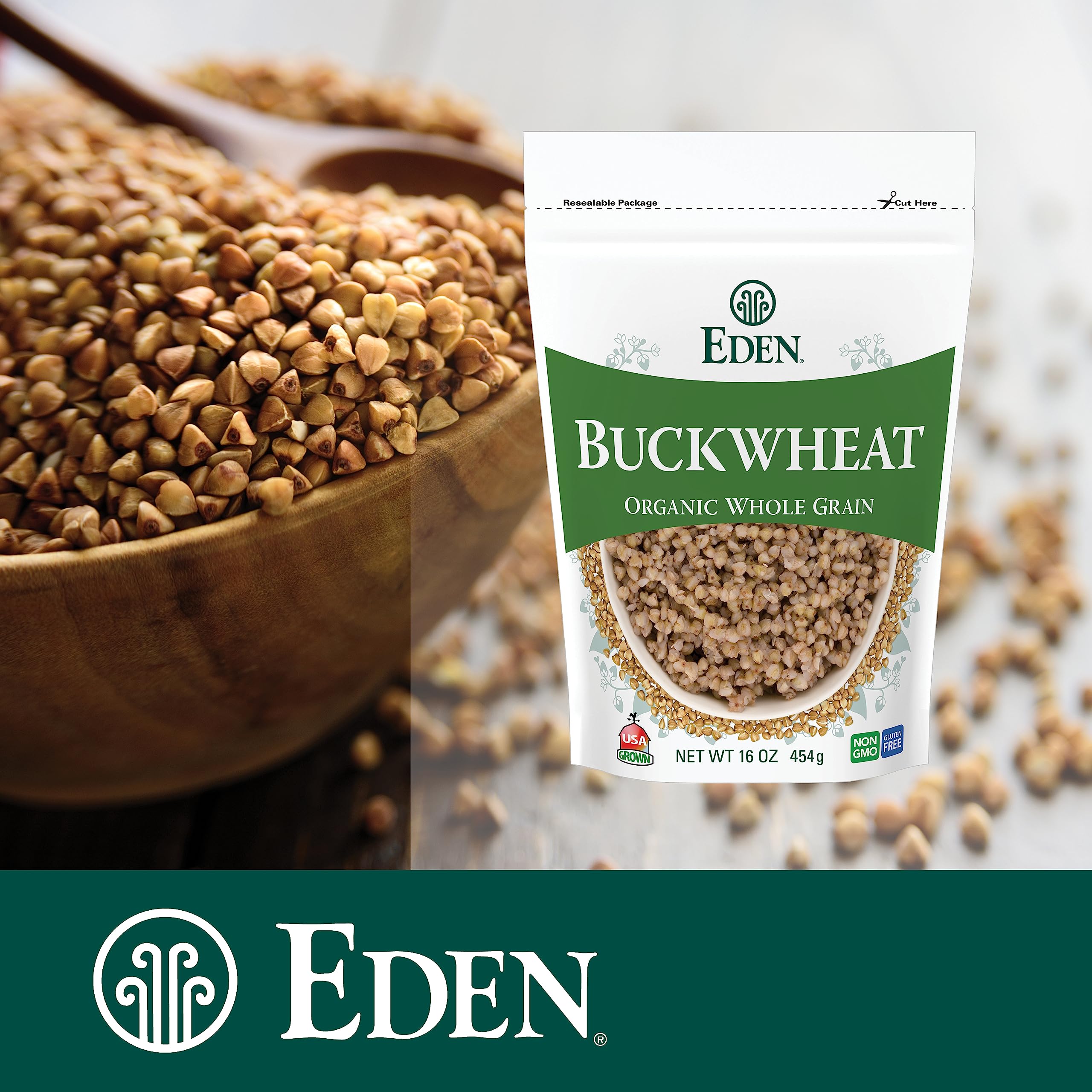 Eden Organic Buckwheat cooked porridge, creamy texture and nutty aroma