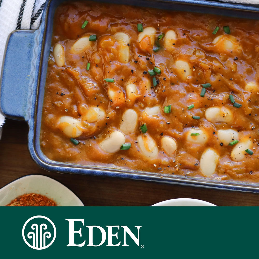 Eden Organic Butter Beans added to salad offer plant-based protein and fiber.