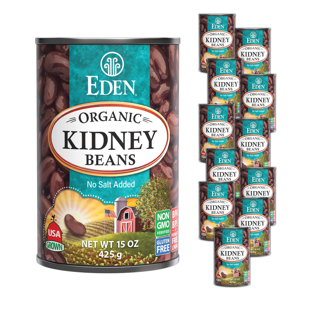 Eden Organic Red Kidney Beans front can showing no salt added