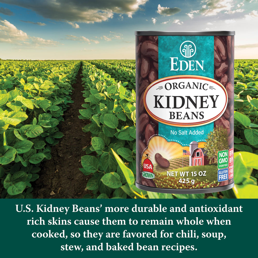 Eden Organic Red Kidney Beans in a bowl for hearty, plant-based meals