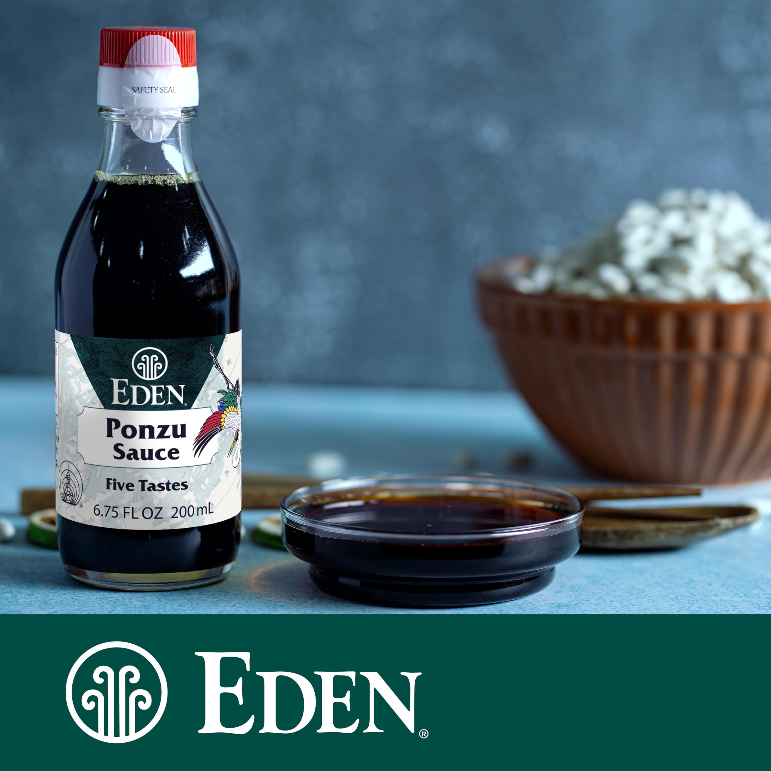 Eden Ponzu dipping sauce with pasta and vegetables
