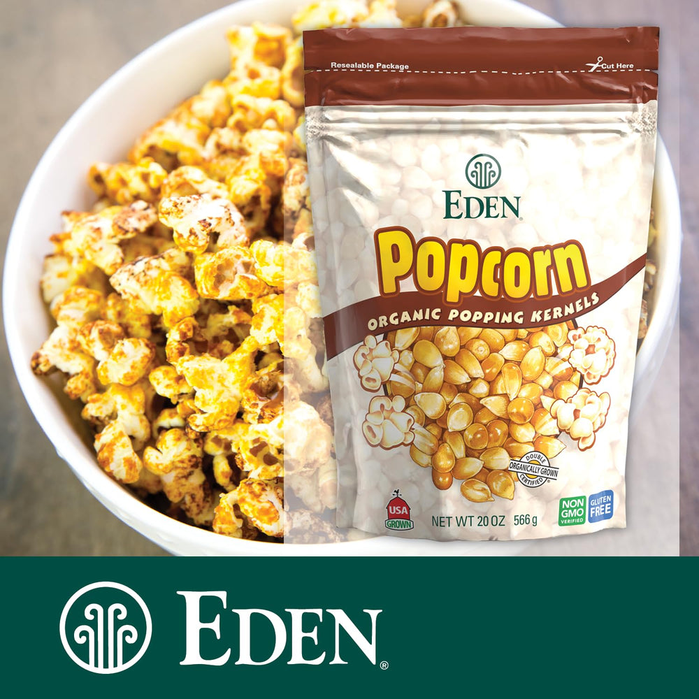 Eden popcorn in a bowl, ready to enjoy.