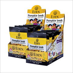 Eden pumpkin seeds pocket snack lightly salted, ideal for on-the-go snacking.