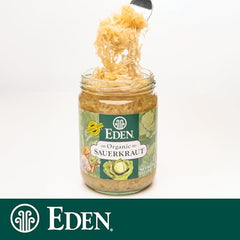 Sauerkraut on a sandwich from Eden for extra crunch and flavor.