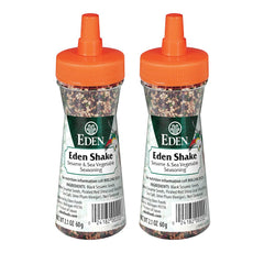 Eden Shake Furikake sprinkled on hot rice with seaweed and sesame for a savory boost