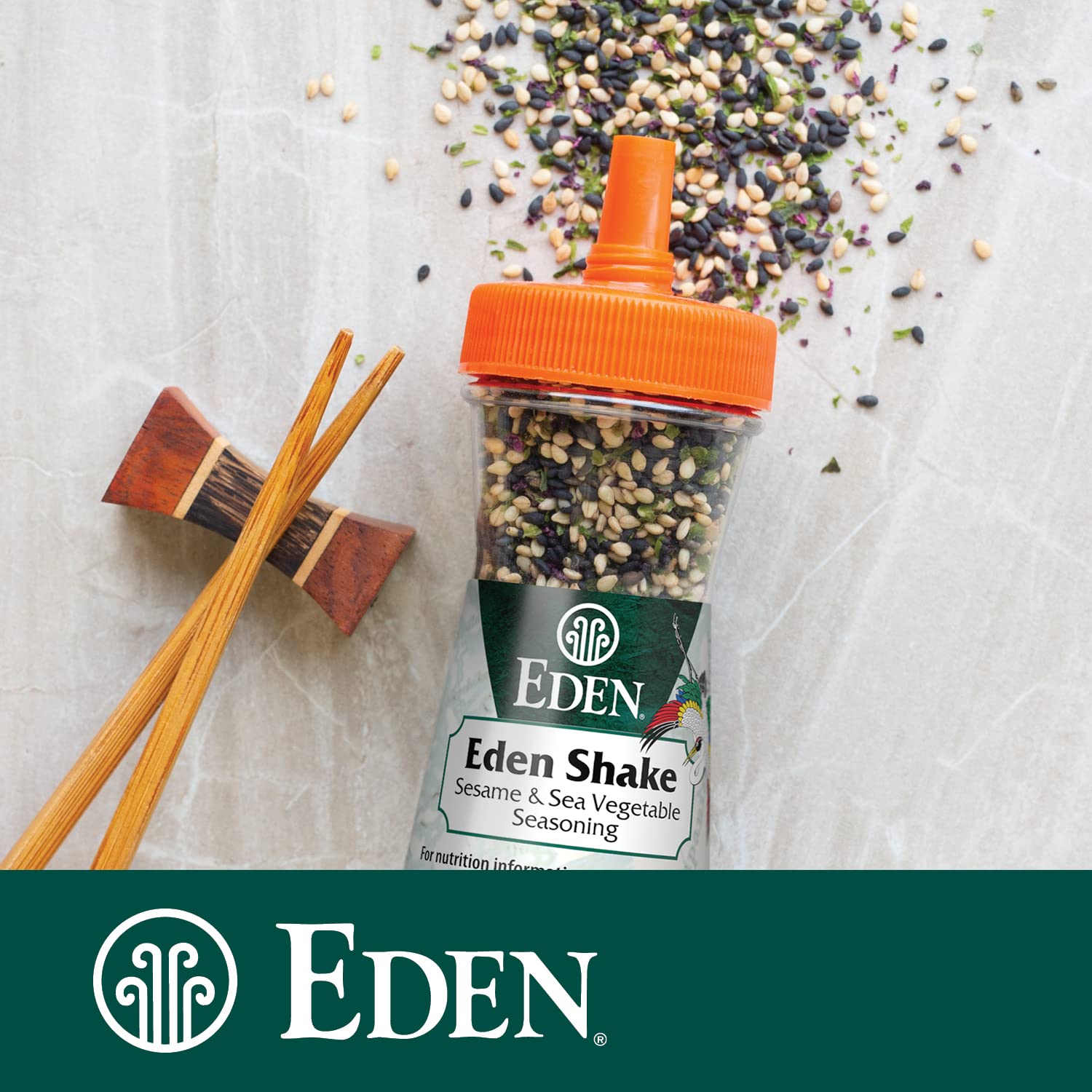 Eden Shake Furikake features pickled red shiso leaf for bright, tangy accents