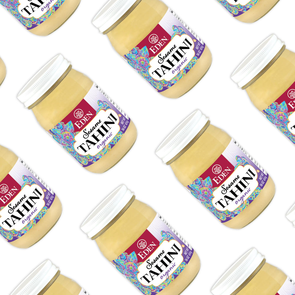 Eden tahini as a sandwich spread for rich, creamy bites.