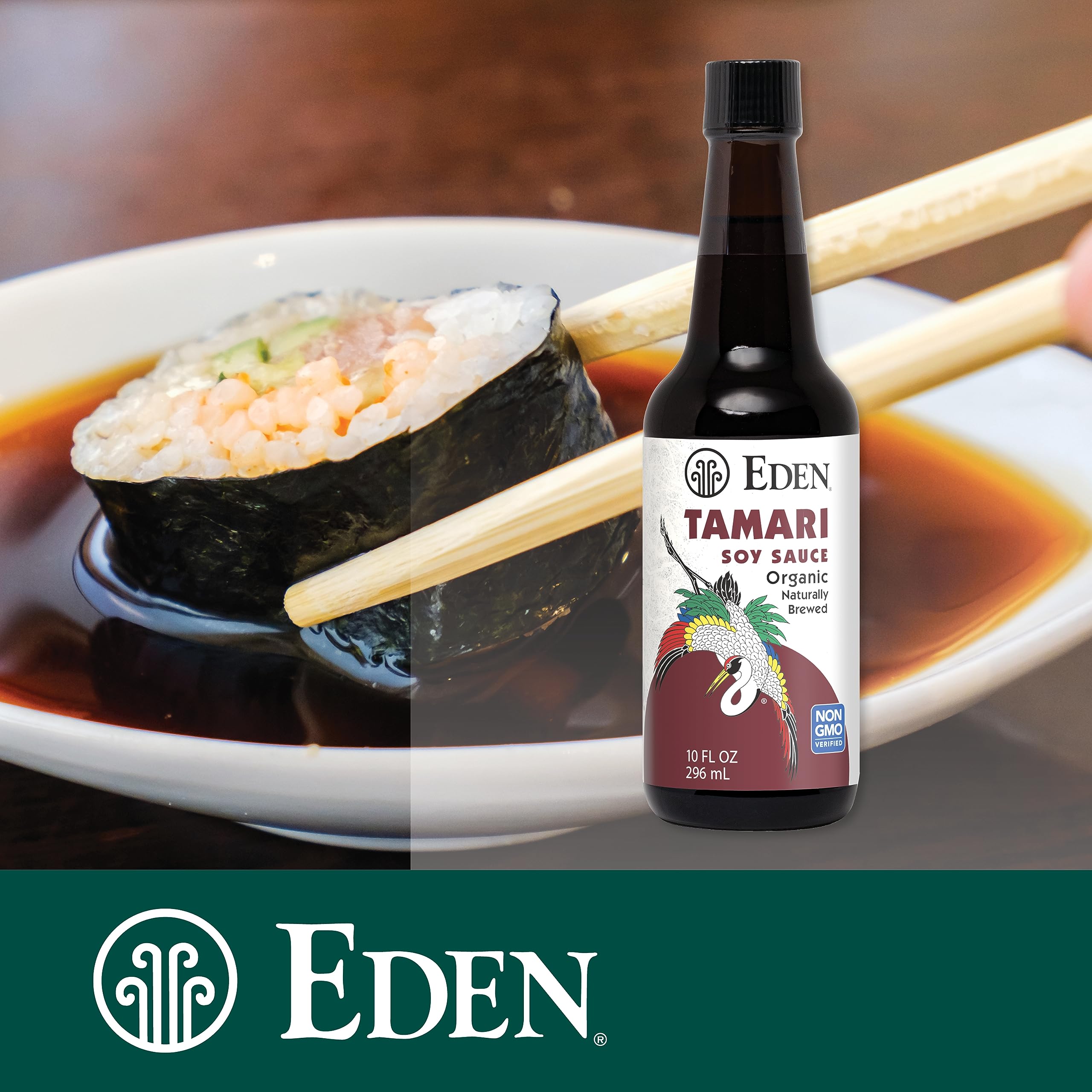 Eden Tamari label communicates USA non-GMO soybeans