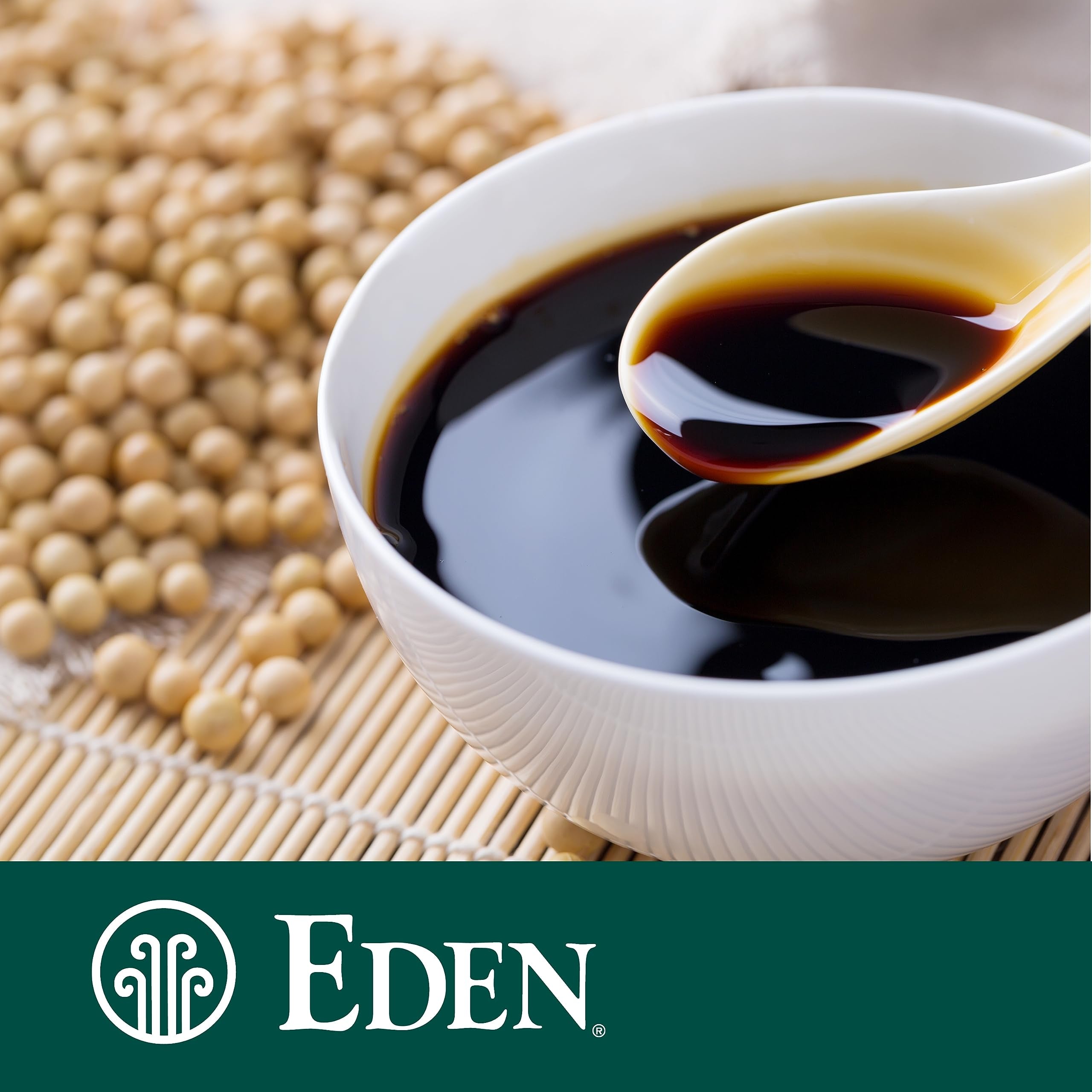 Eden Tamari organic USA soybeans imagery emphasizes natural ingredients
