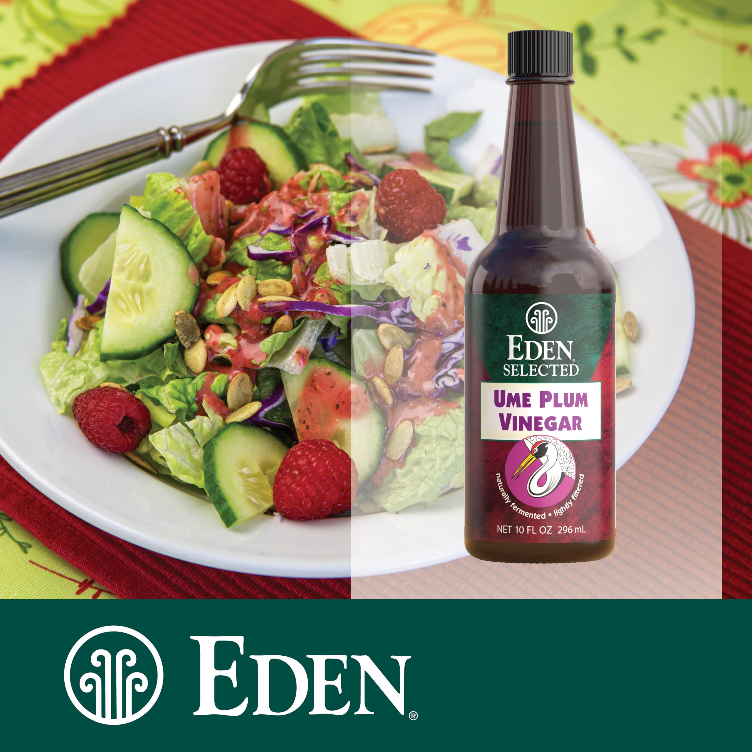 Three-pack of Eden Ume Plum Vinegar for easy pantry planning.