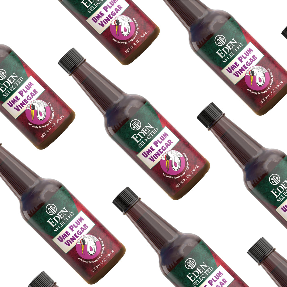 Eden Ume Plum Vinegar amber glass bottle protects quality