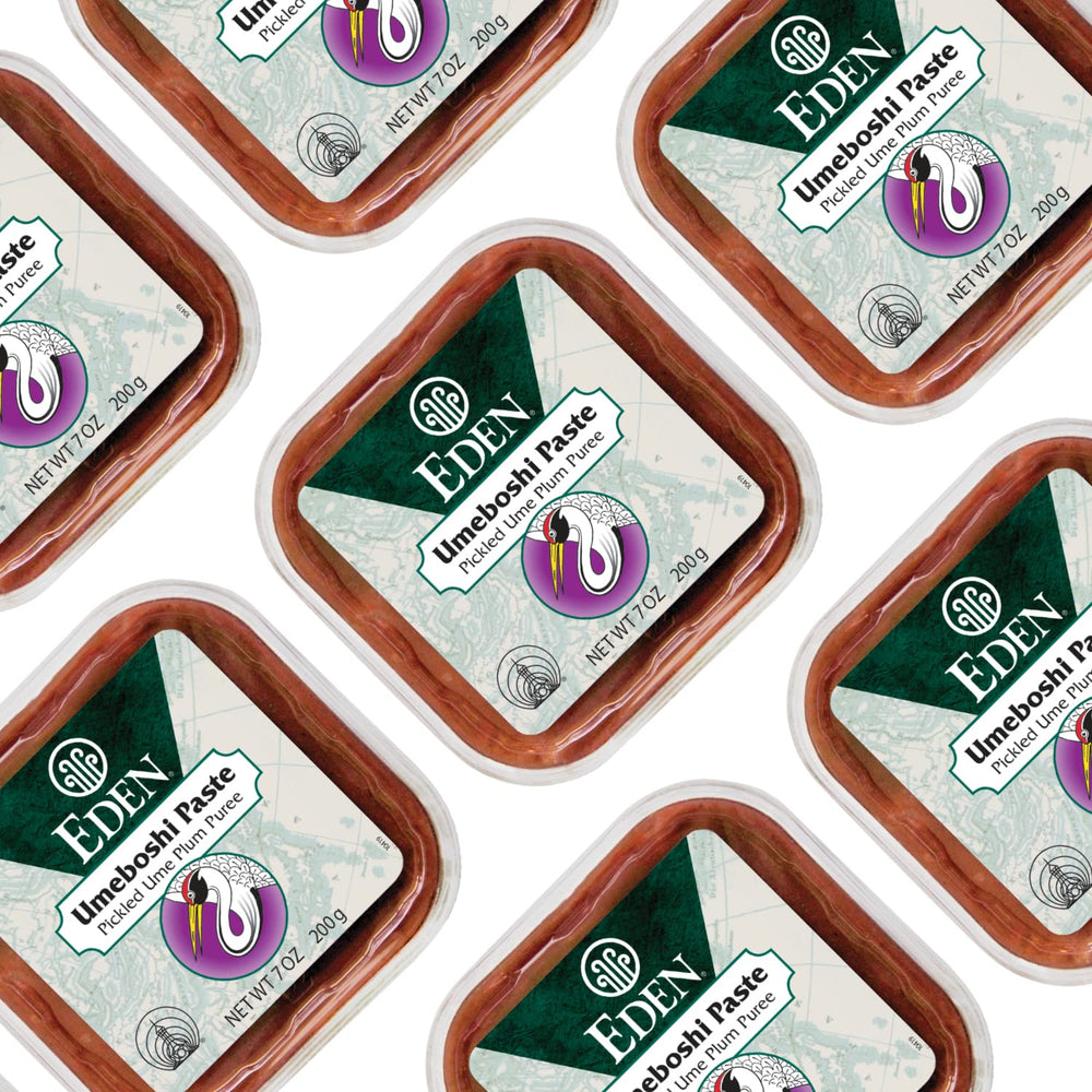 Pitted umeboshi plums illustration representing the base of Eden paste.