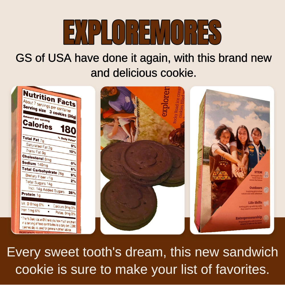 Edgell House Exploremores cookies, 20-count tray, perfect for sharing.