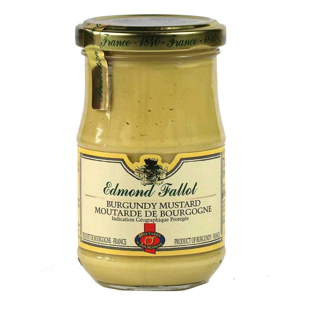 Edmond Fallot Burgundy Mustard bottle showing tangy depth for sandwiches.