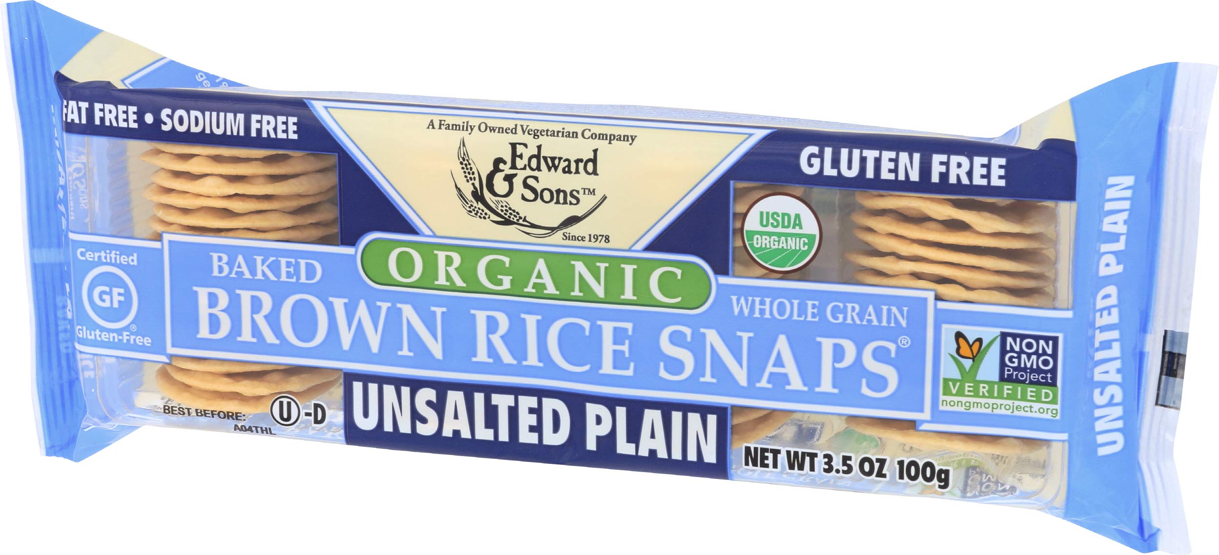 Edward & Sons Brown Rice Snaps with dip idea for versatile snacking.