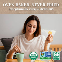 Edward & Sons Unsalted Brown Rice Snaps are gluten-free and sodium-free.