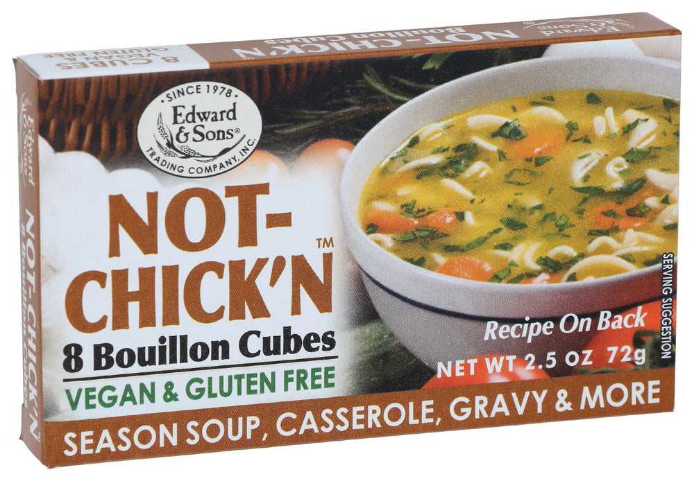 Edward & Sons Not Chicken Bouillon Cubes used as base with herbs.