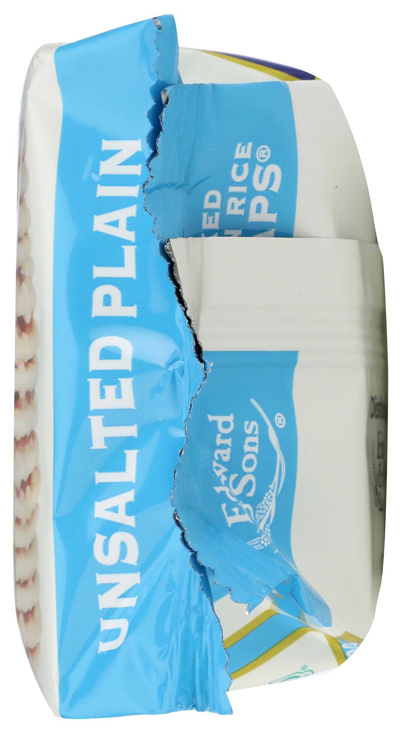 Edward & Sons Rice Snaps label emphasizes organic, non-GMO ingredients.