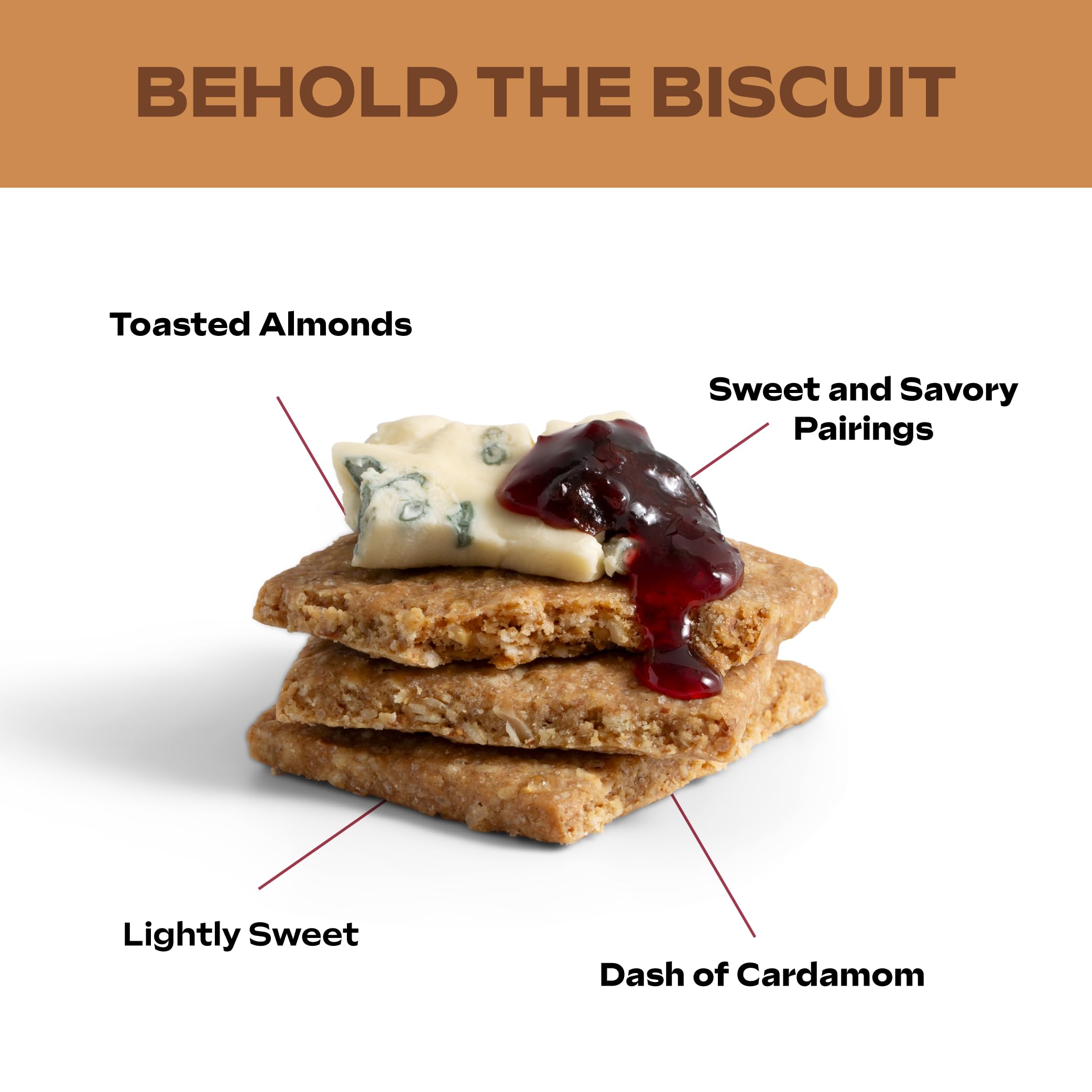 Effie's Almond biscuits with marmalade offer a bright contrast.