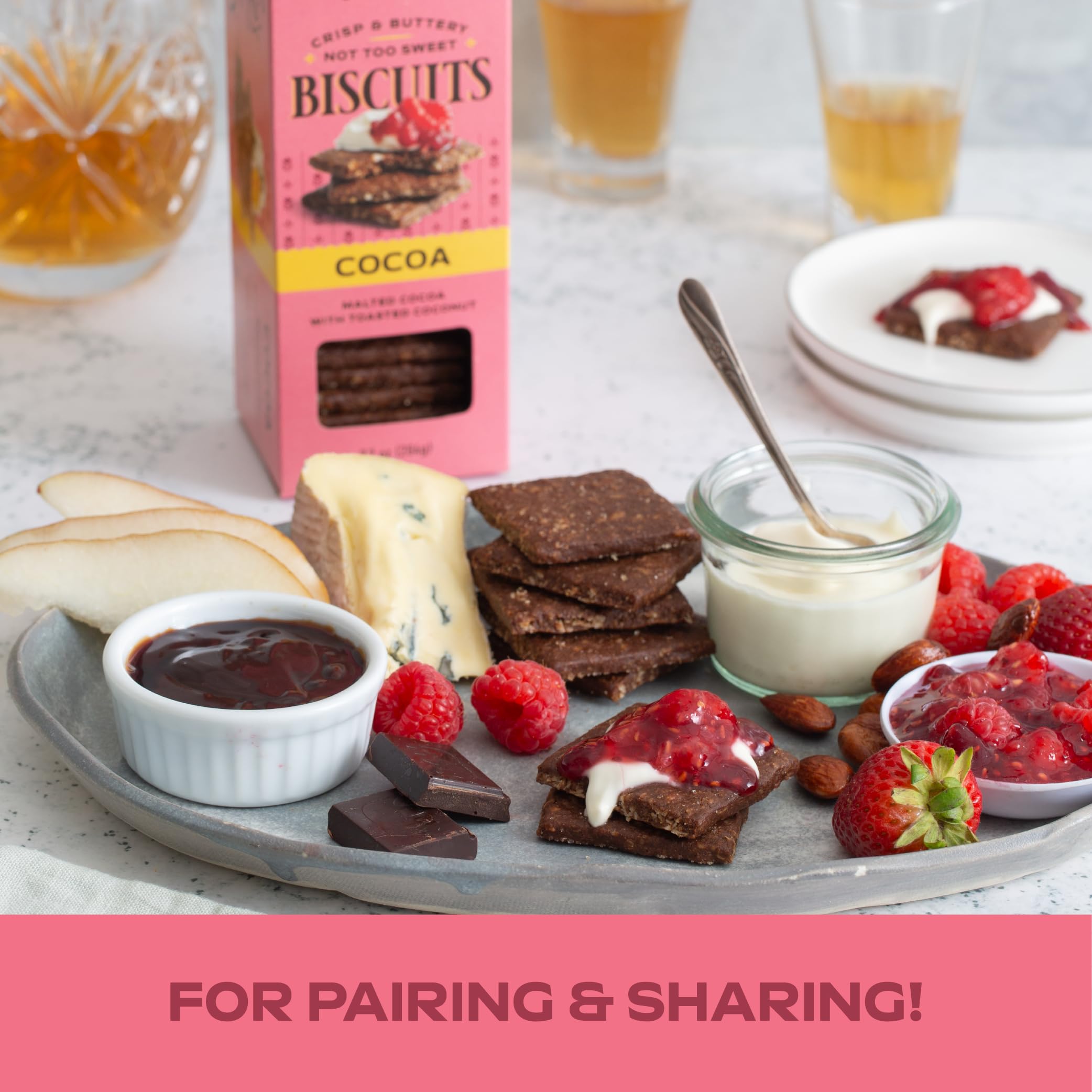 Effie's Cocoa Biscuit cross-section shows flaky layers and texture