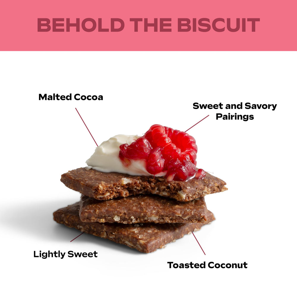 Effie's Cocoa biscuits topped with mascarpone suggest a refined treat
