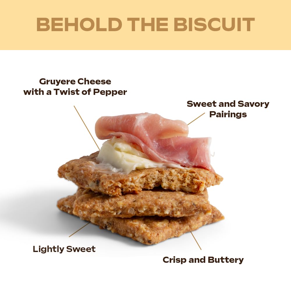 Effie's Gruyère biscuits with prosciutto as an elegant bite