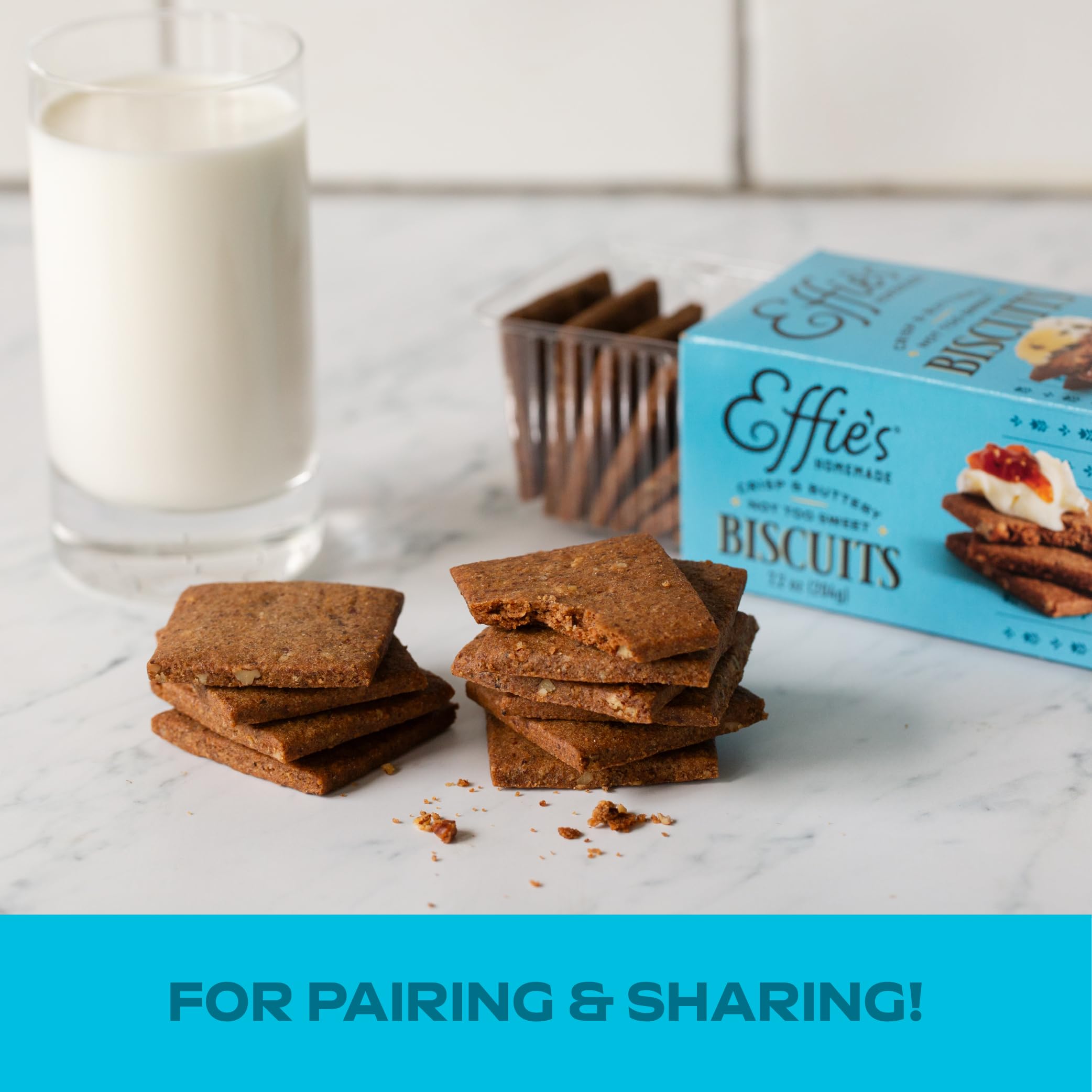 Effie's Pecans Biscuits fruit-presentation shows versatile serving idea.