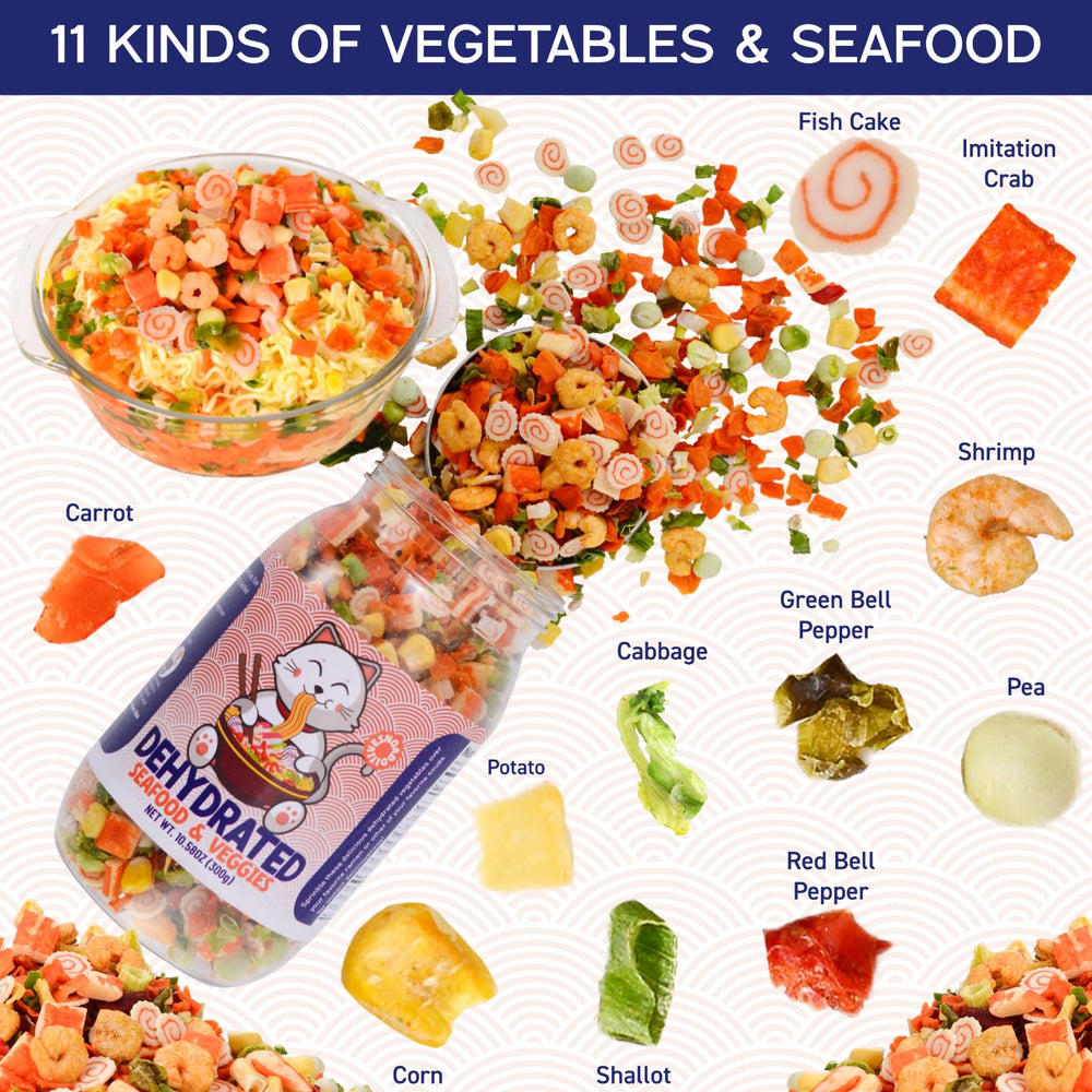 Egcina 11-ingredient blend close-up highlighting a colorful, nutritious pantry staple.