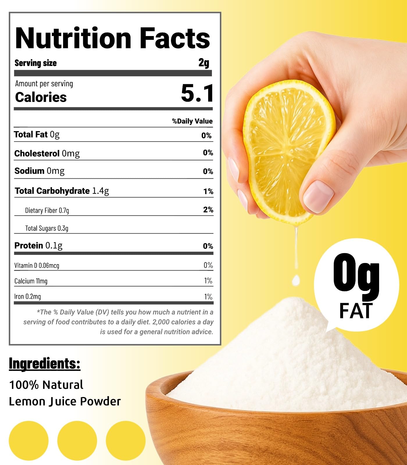 Egcina lemon powder dissolves quickly in water for refreshing lemon water.
