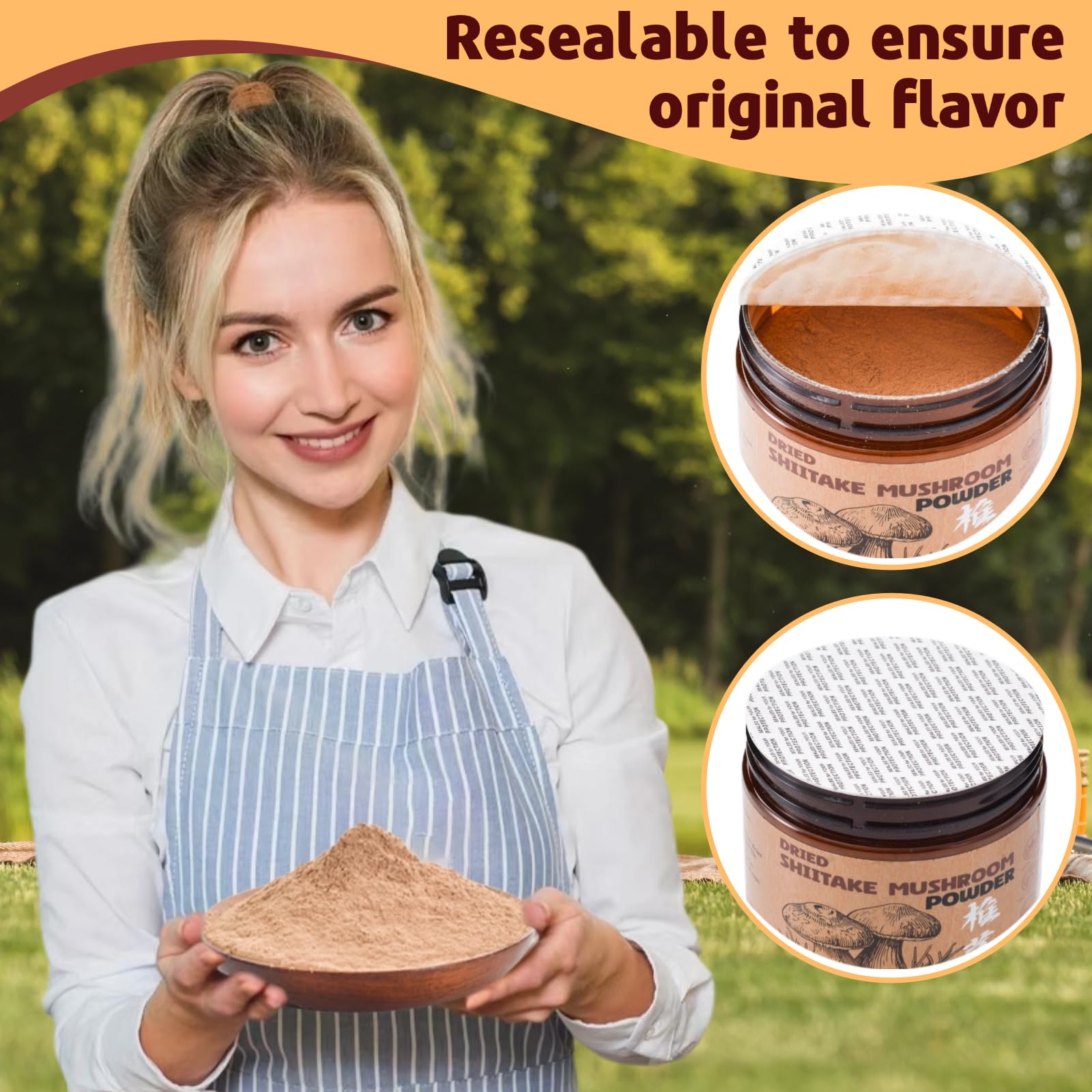 Egcina shiitake powder sprinkled on marinades or rubs to boost savoriness.