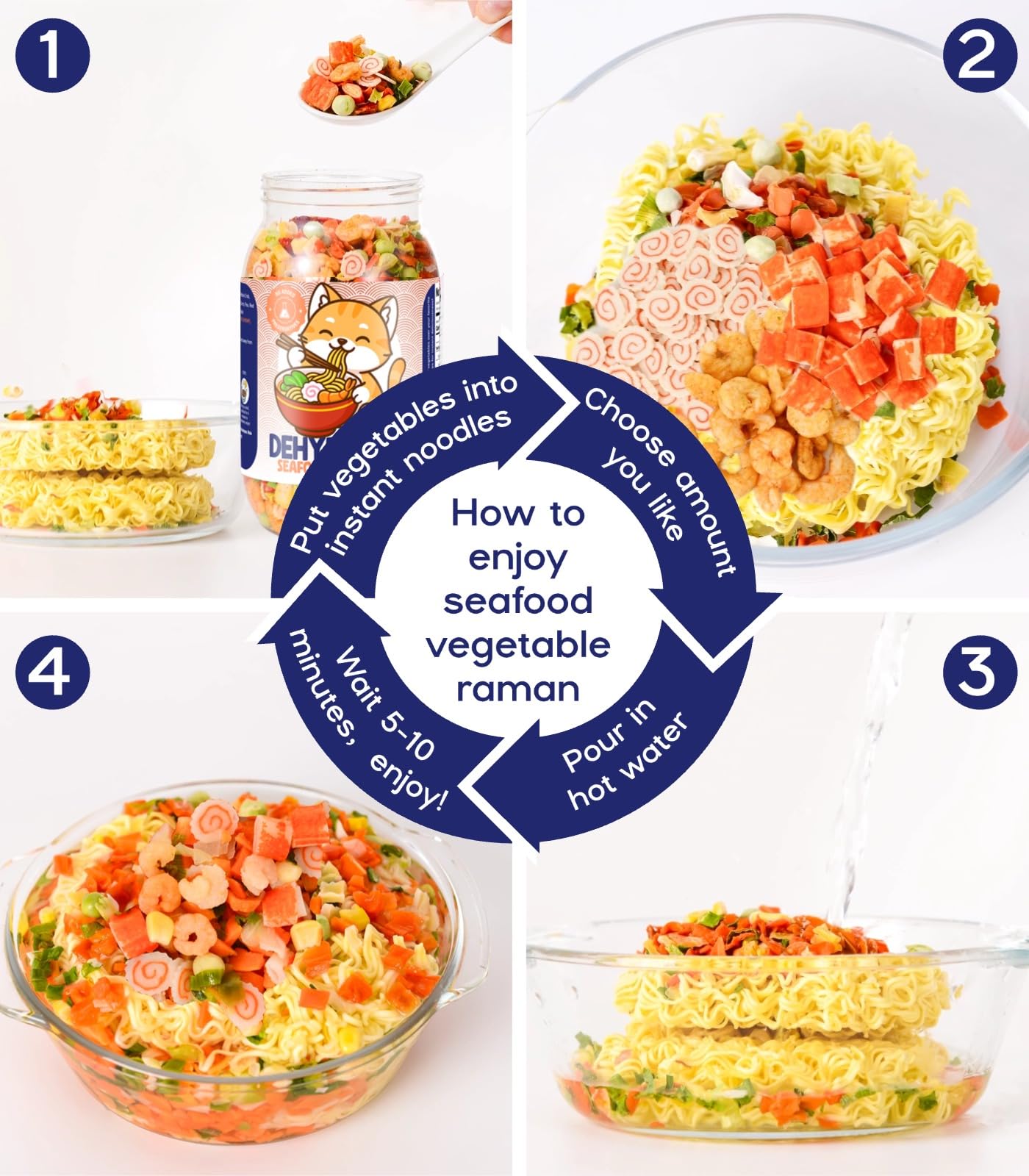 Egcina shrimp-imitation-crab-fish-cake detail highlights premium seafood flavor boost.