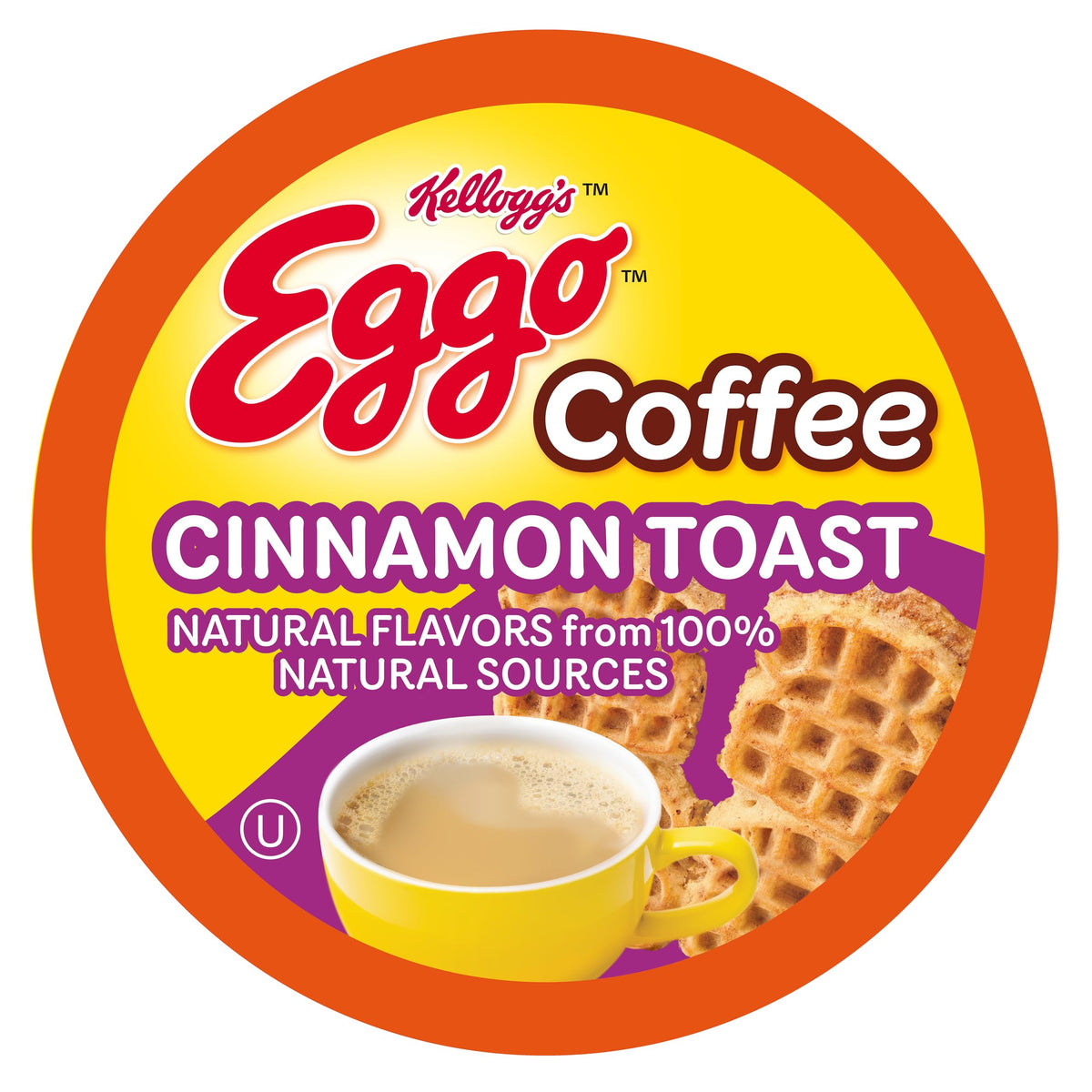 Eggo Beverages Cinnamon Toast Waffle Coffee Pod creates a cozy morning brew.