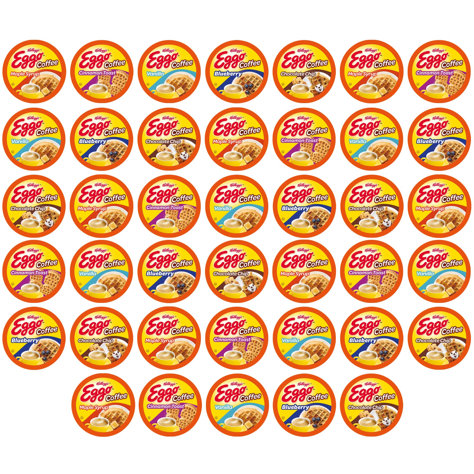 Eggo coffee pod Chocolate Chip flavor for Keurig, a chocolatey morning pick-me-up.
