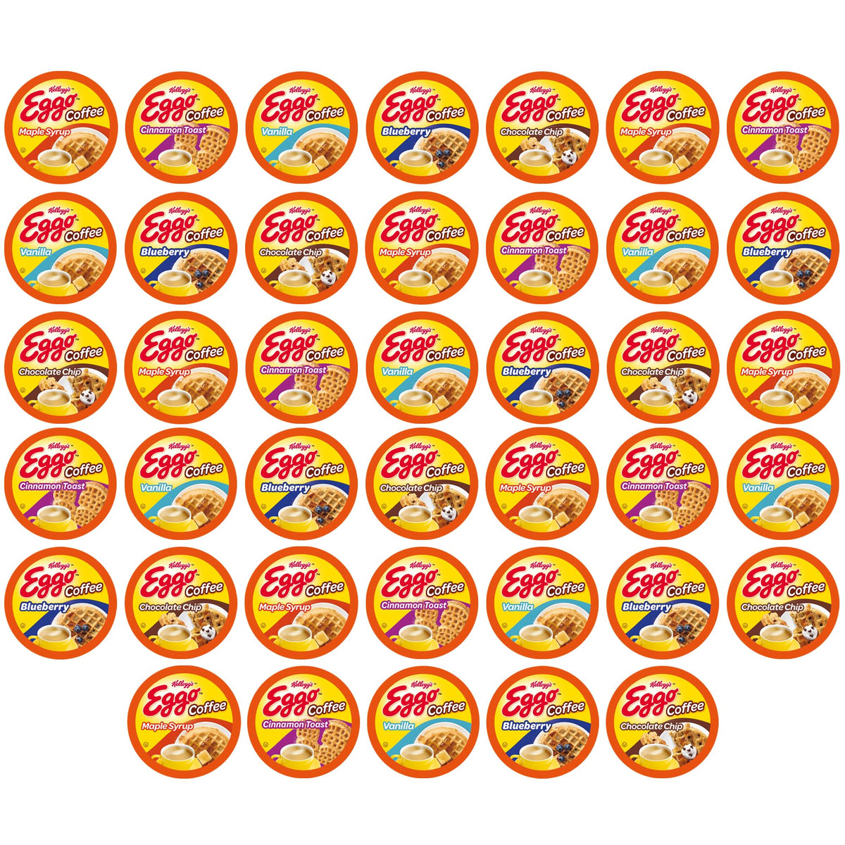 Eggo coffee pod Chocolate Chip flavor for Keurig, a chocolatey morning pick-me-up.