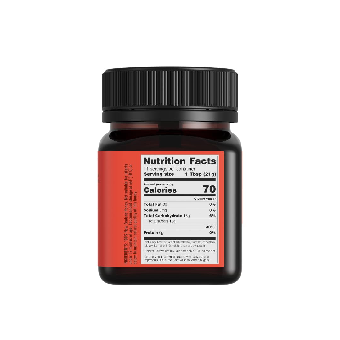Egmont Honey raw Manuka jar close-up highlighting 100% authentic honey.